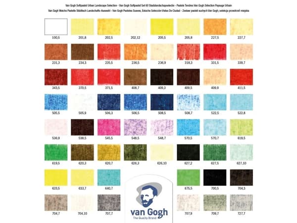 Van Gogh Soft Pastel Urban Landscape Selection Set with 60 Colours