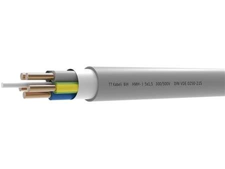 FIX-PRO FIXPRO installationskabel 5G1,5 mm² grå 300/500V, halogenfri, 50 meter ring. - (50 meter)