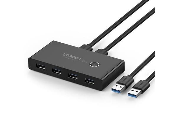 Ugreen - USB-periferdelesvitsj - 4 x SuperSpeed USB 3.0 - stasjonær