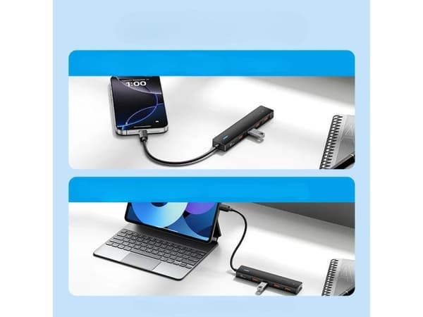 Vention USB-C til USB 3.2 10Gbps HUB med PD 100W 0,15 m svart