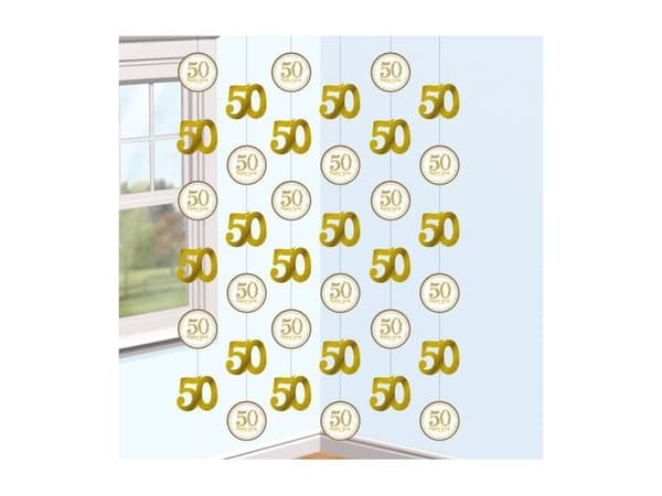 Loftdekoration 50 år guld