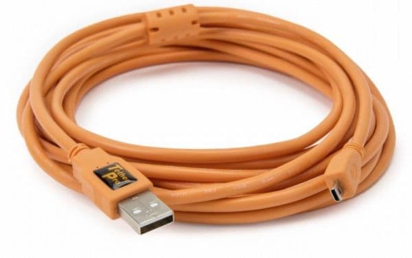 "Tether Tools TetherPro USB 2.0 A-Mini-B 8-nastainen 15" ORG