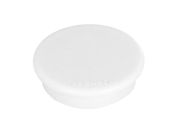 FRANKEN - Magnet - 2,4 cm diameter - vit (paket om 10)