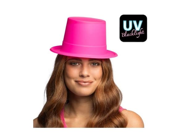 Neonpinkki silinterihattu UV