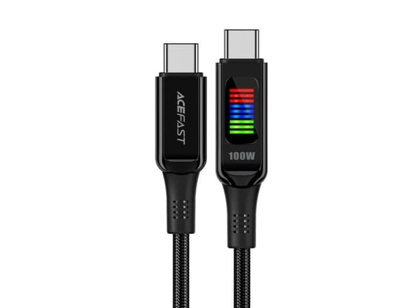 USB-kabel Acefast USB-C til USB-C 1,2 m svart