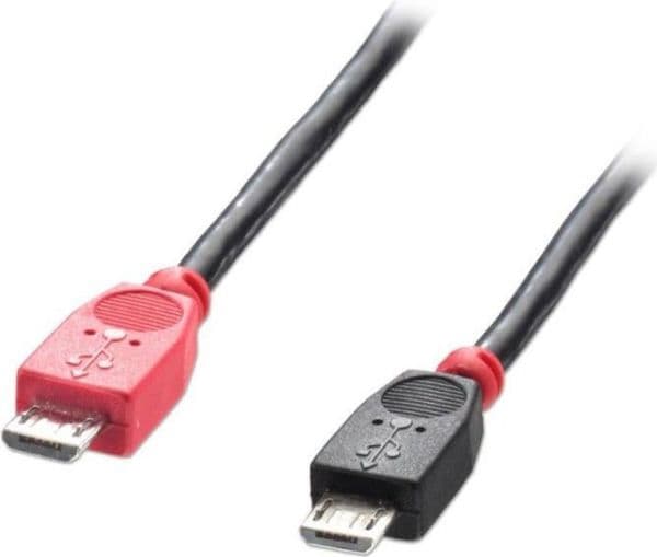 Lindy 31758 microUSB do microUSB OTG 0.5m