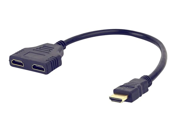 Cablexpert DSP-2PH4-04 - HDMI-splitter - HDMI plugg til HDMI beholder - skjermet - passiv