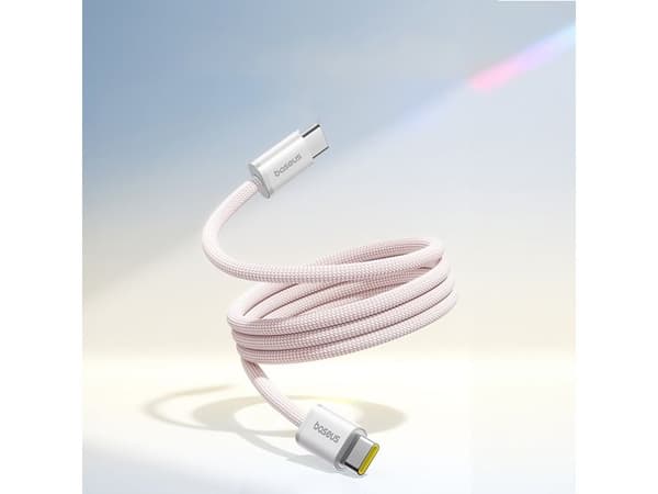 Baseus USB-C till USB-C-kabel 1 m Rosa (6932172691394)