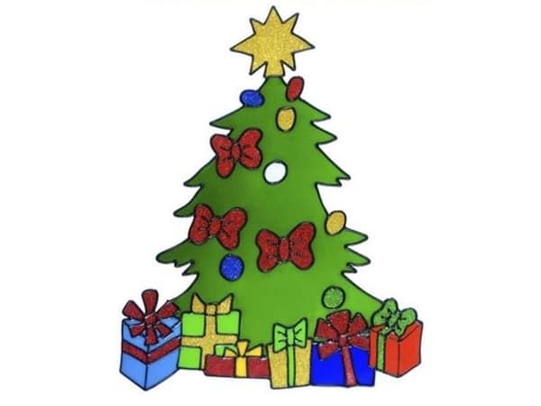 Julgrans fönsterdekoration