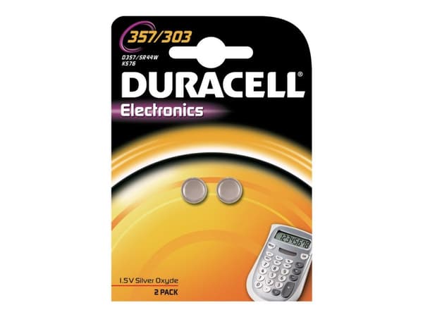 Duracell Electronics 357H - Batteri 2 x SR44 - sølvoksid - 190 mAh