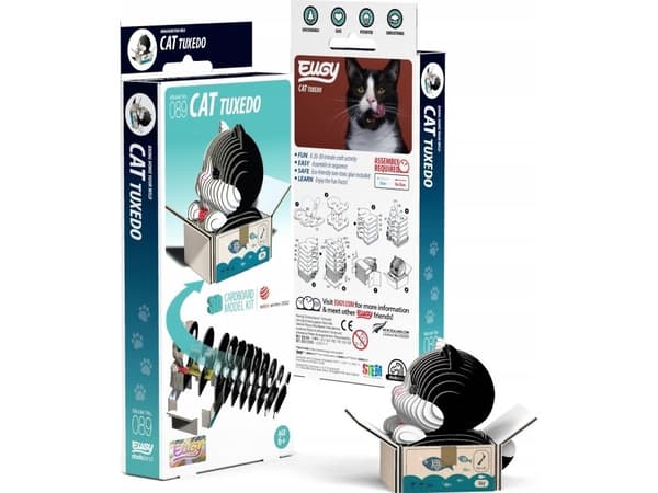 Eugy the Tuxedo Cat - 3D eco-pussel