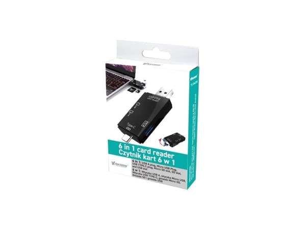 Vakoss VAKOSS Reader KORTINLUKIJAN 6IN1 USB A/MICRO USB/USB C/SD/MICRO SD/USB TC-R425X