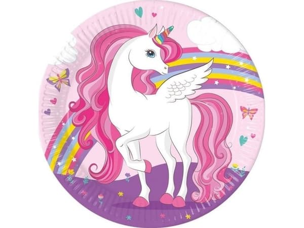 Rainbow Unicorn -lautaset, 23 cm