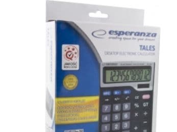 Esperanza ECL101 TALES - Skrivebordskalkulator - 12 sifre