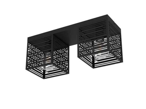 EGLO PIEDRITAS LOFT 2XE27 515X180 SORT