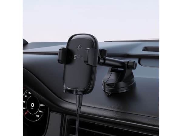 Acefast D49 Car Mount with Wireless Charger for the Dashboard - Black