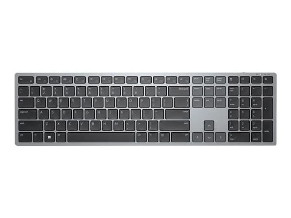 DELL KB700, Täysikokoinen (100 %), Langaton, Bluetooth, QWERTY, Harmaa