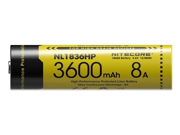 Nitecore 18650 3600mAh ladattava akku (8A)