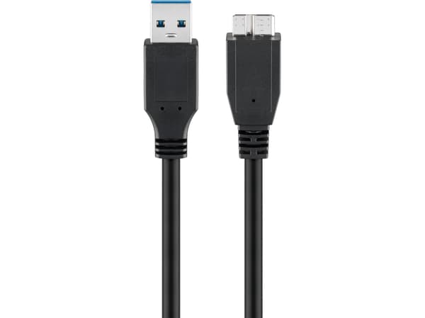 Goobay 95026, 1,8 m, USB A, Micro-USB B, Hane/Hane, Svart