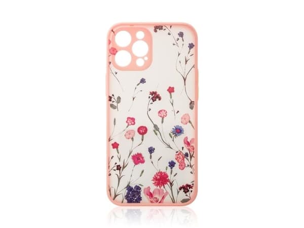 Design-skal för iPhone 12 Pro Max blomma rosa