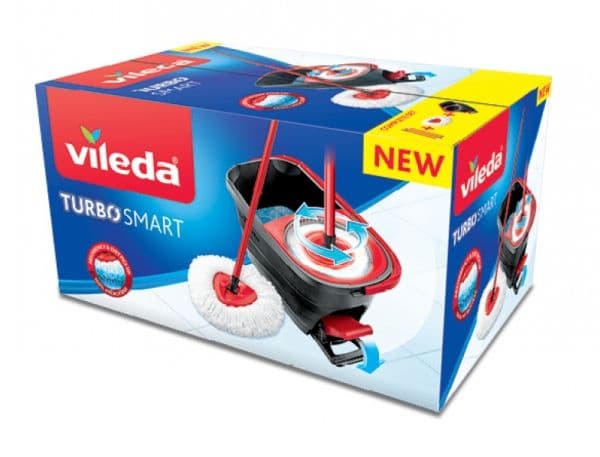 [OUTLET] - Vileda Turbo Smart spinmoppe sæt - Trådmoppe og spand i ét sæt