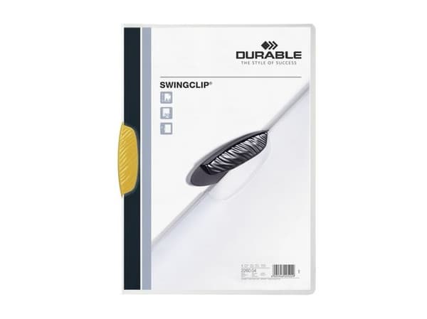 Durable Swingclip, Gul, Polypropylen (PP), 30 ark, A4, 25 styck