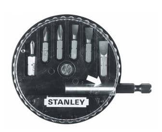 Stanley Sett med 1/4" bits + 1/4" holder, 7 stk. - 68-735