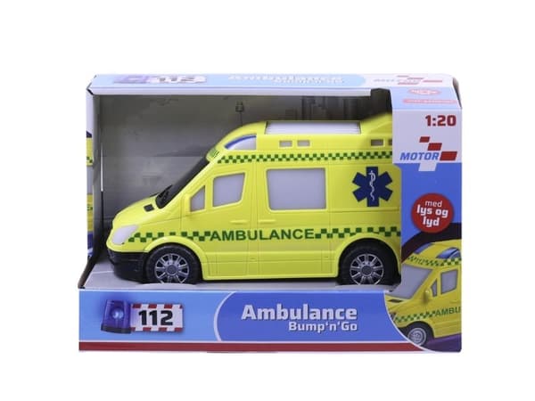 Ambulance bump n' go m/lys og lyd