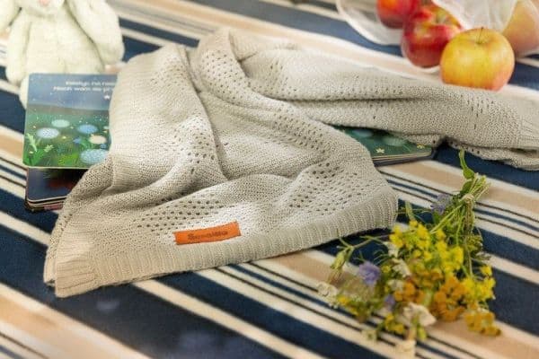 Sensillo BAMBOO BLANKET 100% 100X80cm harmaa