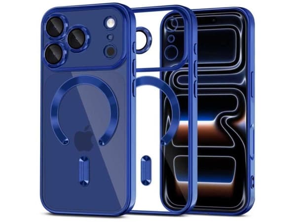 Tech-Protect MagFlex MagSafe-deksel for iPhone 17 Pro Max - Clear Navy Blue
