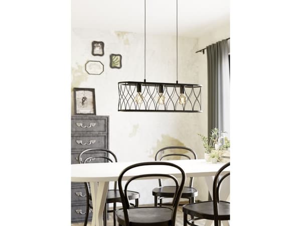 EGLO GILTSPUR PENDEL 3XE27 L770 SORT