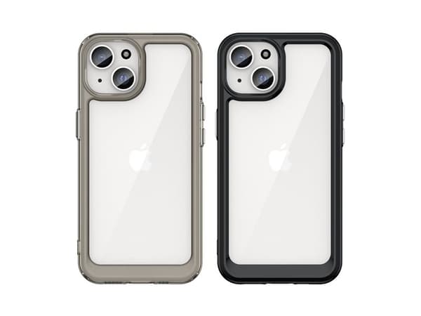 iPhone 15 Plus Outer Space-skal med förstärkt skydd och flexibel ram - blå