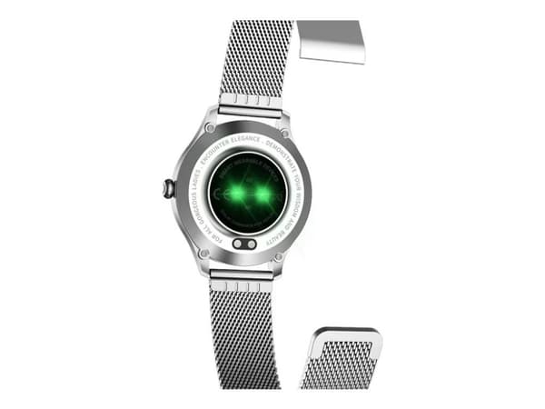 MaxCom FW42 - Rustfritt stål - smartklokke med stropp - metall - display 1.09" - Bluetooth - 70 g - sølv