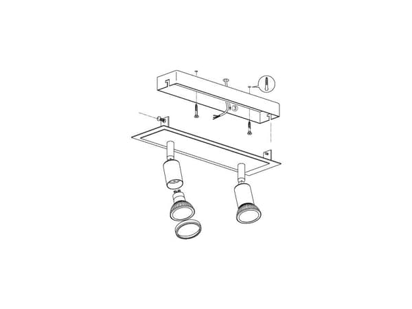 EGLO SARRIA spot 2L sort/krom