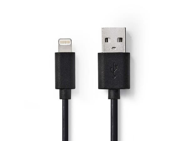 Nedis lys-/ladekabel Apple USB-A 1 m