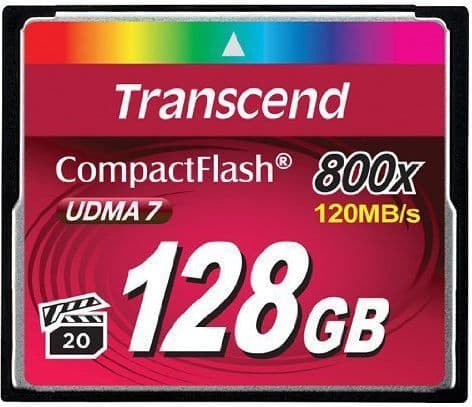 Transcend - Flashminnekort - 128 GB - 800x - CompactFlash