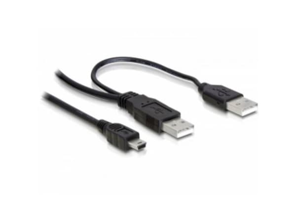 Delock - USB-kabel - USB, USB (endast ström) (hane) till mini-USB typ B (hane) - 1 m