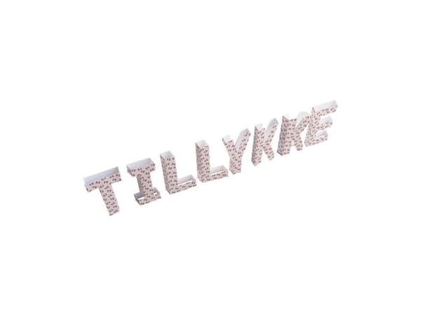 Fold ud Tillykke bogstaver