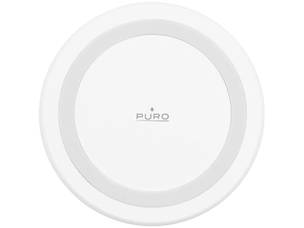 Puro trådlös laddare för Android, iPhone - vit