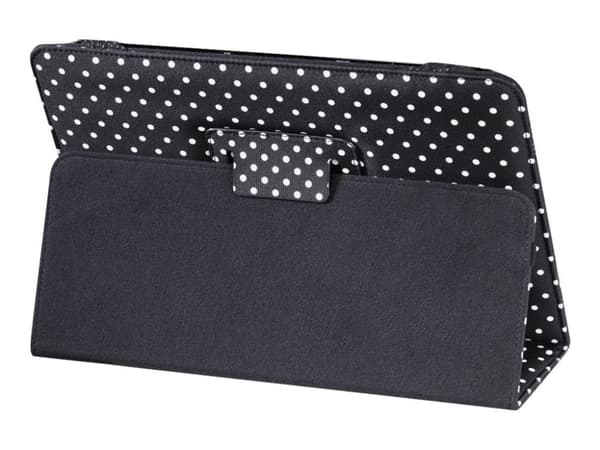 Hama "Polka Dot" - Vikbart fodral för surfplatta - polyester - svart - 8"