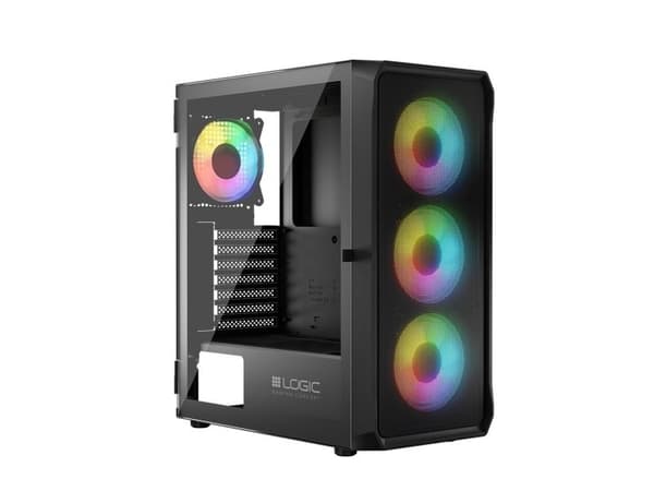 Logic PORTOS ARGB MINIDI USB 3.0 kabinet sort