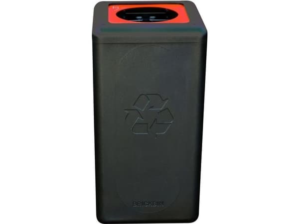 Affaldsspand, BrickBin, sort, HDPE, 65 l, sort/orange