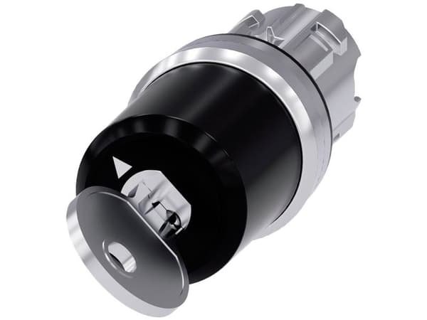 Nyckelafbrytar C 22 mm rund metallpanel 2-pol