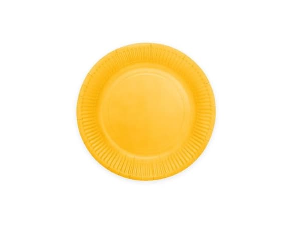 Gule paptallerkner, 23cm 16 stk