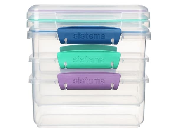 Sistema - 1L Rectangular Accents 3 Pack