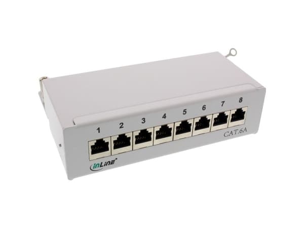 InLine 4043718209408, RJ-45, Cat6a, Väggmontering, Grå, 575 g, 135 mm