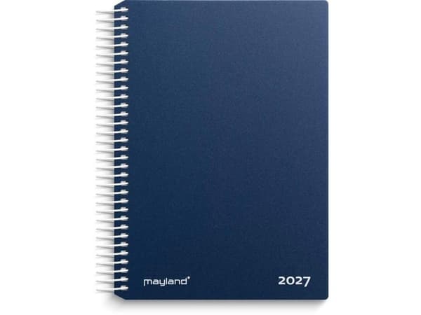 Skriv-/dagkalender blå PP-plast 2027