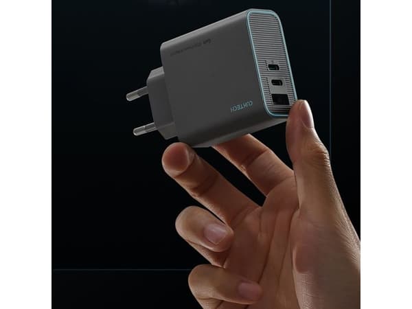 Nettlader Cuktech CUKAD653EUGR 65 W GaN 2 x USB-C 1 x USB-A - grå