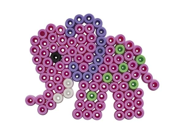 Hama Bügelperlen maxi + stiftplatta “Elefant”, i box (8753) håldiameter Bügelperlen maxi: 10,0 mm, inkl. 1 stiftplatta