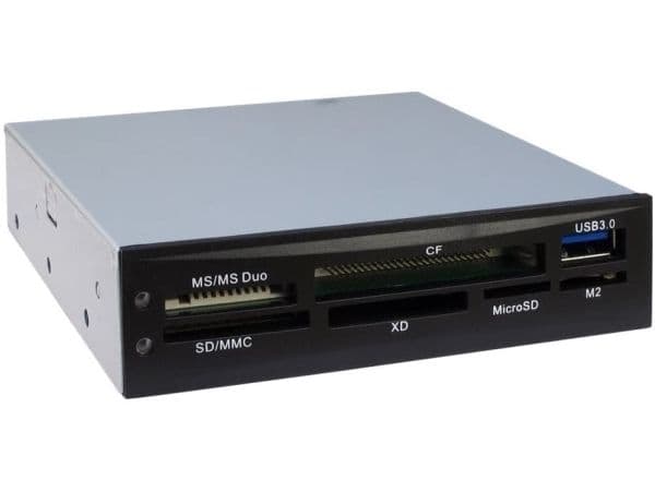 Inter-Tech CI-01 - Kortläsare - 3,5" (CF 1, CF II, MS, MS PRO, MMC, SD, MS Duo, MS PRO Duo, microSD, SDHC, MS Micro) - USB 3.0